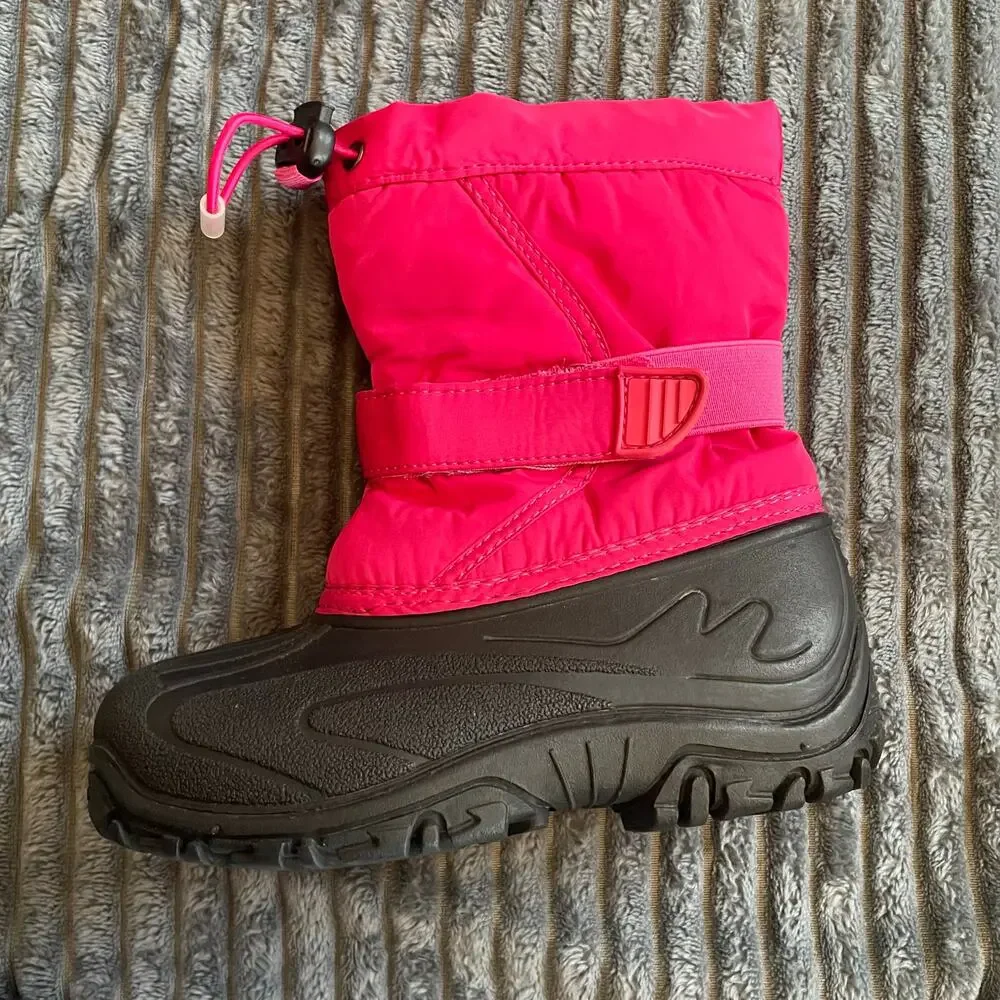 Harper Canyon Girls Insulated Winter Snow Boots Pink Black Size 8/9 M